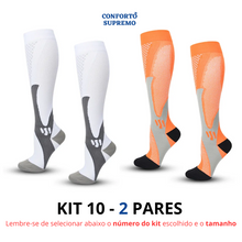 Carregar imagem no visualizador da galeria, Meias de Média Compressão 20-30 mmHg - (Promoção Kit com 2 pares)