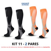 Carregar imagem no visualizador da galeria, Meias de Média Compressão 20-30 mmHg - (Promoção Kit com 2 pares)
