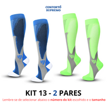Carregar imagem no visualizador da galeria, Meias de Média Compressão 20-30 mmHg - (Promoção Kit com 2 pares)