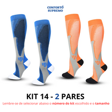 Carregar imagem no visualizador da galeria, Meias de Média Compressão 20-30 mmHg - (Promoção Kit com 2 pares)