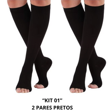 Carregar imagem no visualizador da galeria, Meias de Compressão Sem Ponteira 20-30 mmHg (Unissex)