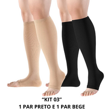 Carregar imagem no visualizador da galeria, Meias de Compressão Sem Ponteira 20-30 mmHg (Unissex)