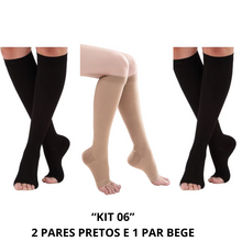 Carregar imagem no visualizador da galeria, Meias de Compressão Sem Ponteira 20-30 mmHg (Unissex)