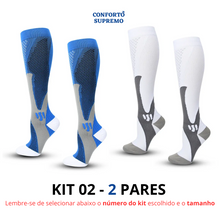Carregar imagem no visualizador da galeria, Meias de Média Compressão 20-30 mmHg - (Promoção Kit com 2 pares)
