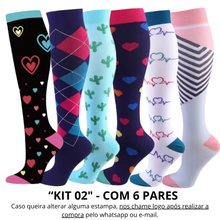 Carregar imagem no visualizador da galeria, Meias de Compressão Divertidas 20-30 mmHg (Pague 3 e Leve 6)