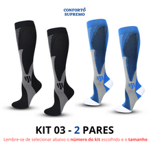 Carregar imagem no visualizador da galeria, Meias de Média Compressão 20-30 mmHg - (Promoção Kit com 2 pares)