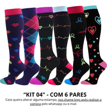 Carregar imagem no visualizador da galeria, Meias de Compressão Divertidas 20-30 mmHg (Pague 3 e Leve 6)