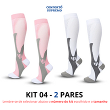Carregar imagem no visualizador da galeria, Meias de Média Compressão 20-30 mmHg - (Promoção Kit com 2 pares)