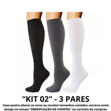 Carregar imagem no visualizador da galeria, Meias de Compressão Neutras 20-30 mmHg - Kit 3 pares