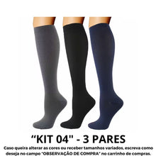 Carregar imagem no visualizador da galeria, Meias de Compressão Neutras 20-30 mmHg - Kit 3 pares