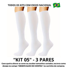 Carregar imagem no visualizador da galeria, Meias de Compressão Neutras 20-30 mmHg - Kit 3 pares