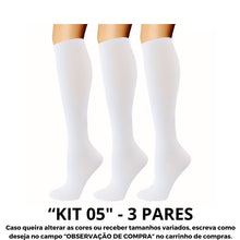 Carregar imagem no visualizador da galeria, Meias de Compressão Neutras 20-30 mmHg - Kit 3 pares