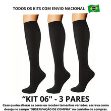 Carregar imagem no visualizador da galeria, Meias de Compressão Neutras 20-30 mmHg - Kit 3 pares
