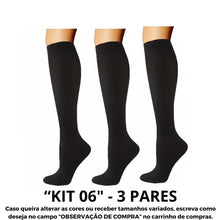 Carregar imagem no visualizador da galeria, Meias de Compressão Neutras 20-30 mmHg - Kit 3 pares