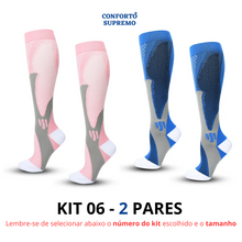 Carregar imagem no visualizador da galeria, Meias de Média Compressão 20-30 mmHg - (Promoção Kit com 2 pares)