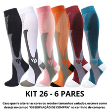 Carregar imagem no visualizador da galeria, Meias de Compressão Suprema (20-30 mmHg) - Kit 6 pares