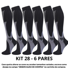 Carregar imagem no visualizador da galeria, Meias de Compressão Suprema (20-30 mmHg) - Kit 6 pares