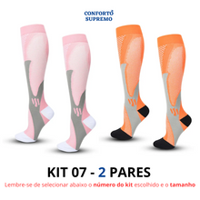 Carregar imagem no visualizador da galeria, Meias de Média Compressão 20-30 mmHg - (Promoção Kit com 2 pares)