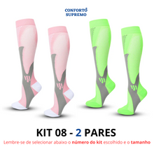 Carregar imagem no visualizador da galeria, Meias de Média Compressão 20-30 mmHg - (Promoção Kit com 2 pares)