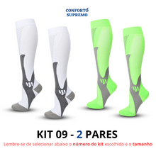 Carregar imagem no visualizador da galeria, Meias de Média Compressão 20-30 mmHg - (Promoção Kit com 2 pares)