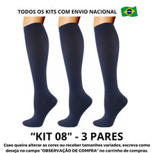 Carregar imagem no visualizador da galeria, Meias de Compressão Neutras 20-30 mmHg - Kit 3 pares