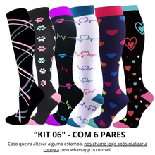 Carregar imagem no visualizador da galeria, Meias de Compressão Divertidas 20-30 mmHg (Pague 3 e Leve 6)