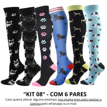 Carregar imagem no visualizador da galeria, Meias de Compressão Divertidas 20-30 mmHg (Pague 3 e Leve 6)