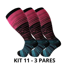 Carregar imagem no visualizador da galeria, Meias de Compressão Suprema Plus Size 20-30 mmHg - Kit 3 pares