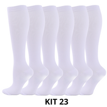 Carregar imagem no visualizador da galeria, Meias de Compressão Neutras 20-30 mmHg - Kit 6 pares