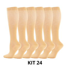 Carregar imagem no visualizador da galeria, Meias de Compressão Neutras 20-30 mmHg - Kit 6 pares