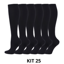 Carregar imagem no visualizador da galeria, Meias de Compressão Neutras 20-30 mmHg - Kit 6 pares