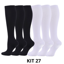 Carregar imagem no visualizador da galeria, Meias de Compressão Neutras 20-30 mmHg - Kit 6 pares