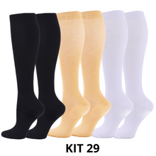 Carregar imagem no visualizador da galeria, Meias de Compressão Neutras 20-30 mmHg - Kit 6 pares