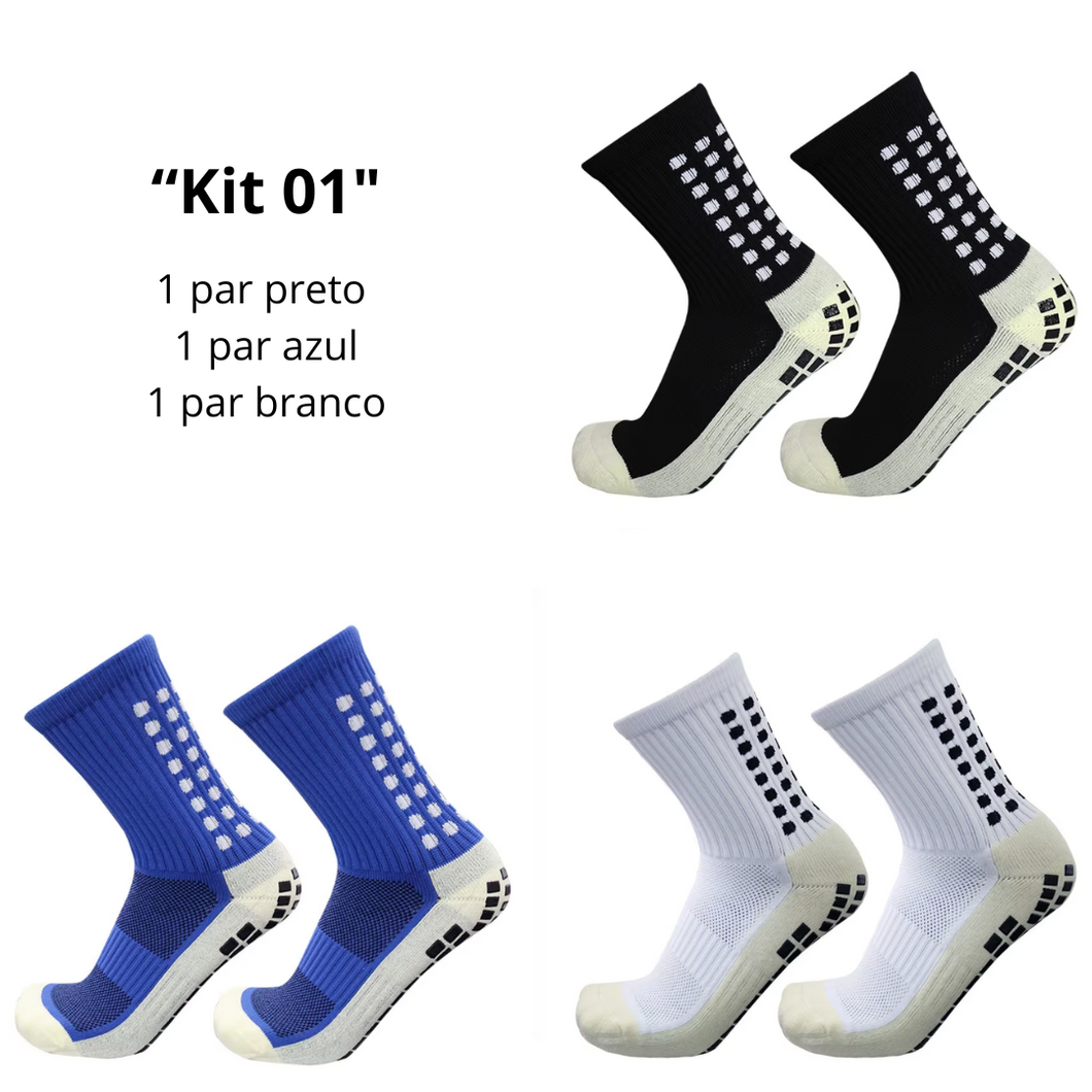 3 Pares de Meias esportivas - Cano médio
