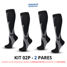 Carregar imagem no visualizador da galeria, Meias de Média Compressão 20-30 mmHg - (Promoção Kit com 2 pares)
